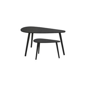 Koopman SADA 2x Konferenční stolek SOLE 60/80x30/40 cm černá KR8200320 obraz