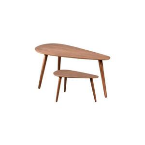 Koopman SADA 2x Konferenční stolek SOLE 60/80x30/40 cm ořech KR8200330 obraz