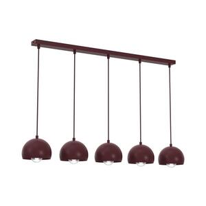 Lustr na lanku SOOL 5xE27/15W/230V burgundy 1219 obraz