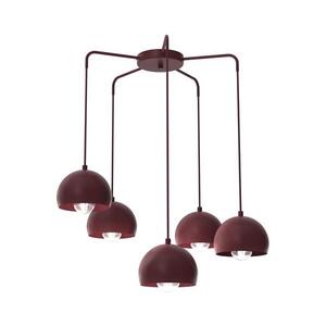 Lustr na lanku SOOL 5xE27/15W/230V burgundy 1953 obraz