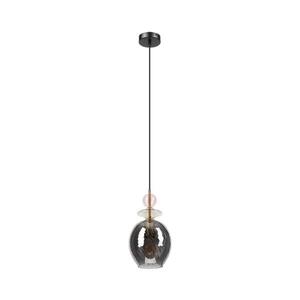 Lustr na lanku VELLO 1xE27/15W/230V černá/kouřová růžová/béžová/černá LM-1.308/ROSE obraz
