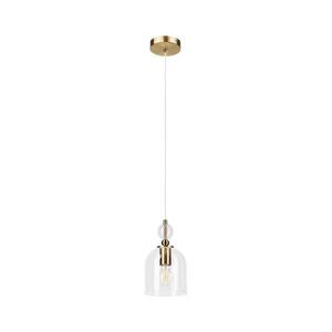Lustr na lanku VELARE 1xE27/15W/230V zlatá/čirá LM-1.305/ZŁOTY obraz