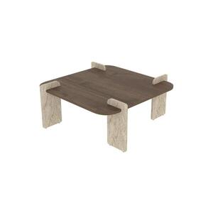 Konferenční stolek PURO 90x90 cm ořech/béžová 116SAM1502 obraz