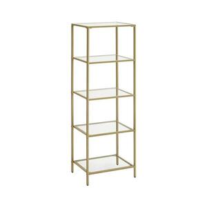 Knihovna GLASY 40x125x30 cm zlatá LGT029A01 obraz