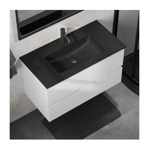 BATH DELUXE Koupelnová skříňka s umyvadlem KENWOOD 91 cm bílá/černá BT0121+BT0229 obraz