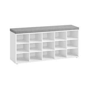 Botník VOREN 105x48x30 cm bílá/šedá LHS15WT obraz