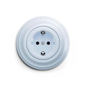 Reblig - Retro zásuvka domovní s rámečkem SCHUKO 230V/16A modrá RG0025+RG0108 obraz