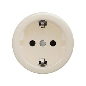 Reblig - Retro zásuvka domovní bez rámečku SCHUKO 230V/16A béžová B/ZS obraz