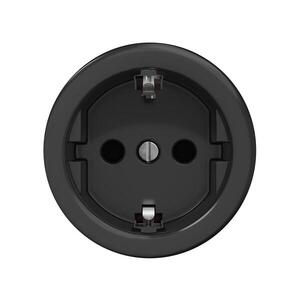 Reblig - Retro zásuvka domovní bez rámečku SCHUKO 230V/16A černá C/ZS obraz