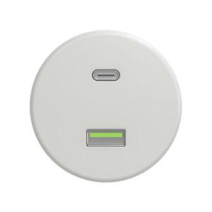 Reblig - Retro USB zásuvka A+C bez rámečku keramická bílá K/USB obraz