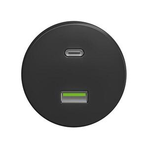 Reblig - Retro USB zásuvka A+C bez rámečku antracit A/USB obraz