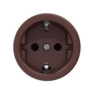 Reblig - Retro zásuvka domovní bez rámečku SCHUKO 230V/16A hnědá H/ZS obraz