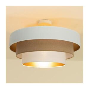 Přisazený lustr WENTA 1xE27/60W/230V pr. 50 cm bílá/hnědá H0061 obraz