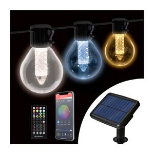 LED Stmívatelný solární řetěz 15xLED/1, 5W/3, 7/5V 2200 mAh 9 m IP65 černá + DO 11743 obraz