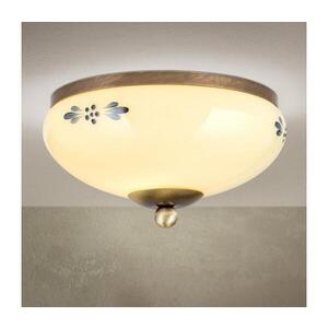 Orion - Stropní svítidlo LANDHAUS 1xE27/60W/230V pr. 21 cm bronz/béžová/modrá DL 7-672 Patina/champ-blau obraz