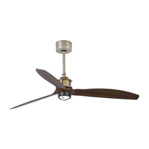 FARO Barcelona FARO 33398WT1N-LED Stm. vent. JUST FAN M 16W/230V pr. 128 cm hnědá/mosaz WT + DO 33398WT1N obraz