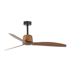 FARO Barcelona FARO 33435WT- Stropní látor WEAVER M pr. 128 cm hnědá/černá Wi-Fi Tuya + DO 33435WT obraz