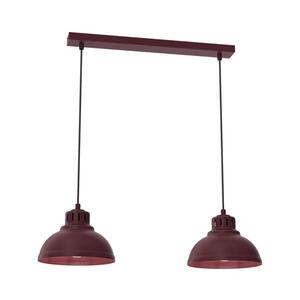 Lustr na lanku SVEN 2xE27/15W/230V burgundy 8883A obraz