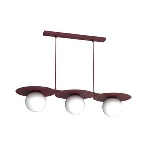 Lustr na lanku FLAT 3xE27/15W/230V burgundy 9560A obraz