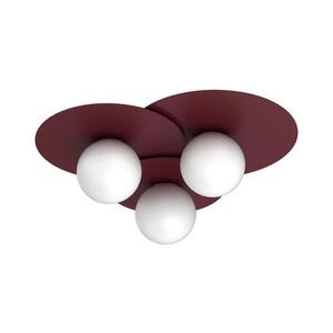 Stropní svítidlo FLAT 3xE27/15W/230V 55x60 cm burgundy 9558A obraz