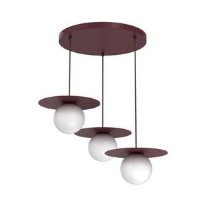 Lustr na lanku FLAT 3xE27/15W/230V burgundy 9561A obraz