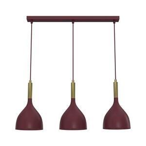 Lustr na lanku NOAK 3xE27/15W/230V burgundy 7267A obraz