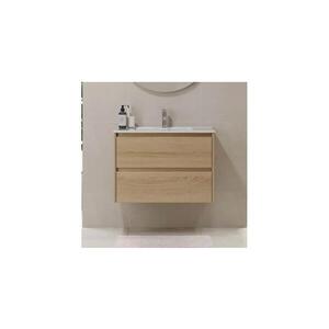 BATH DELUXE Koupelnová skříňka s umyvadlem MOLDE 80x55x46 cm dub 77-080-11-86-00 obraz