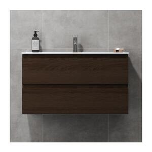 BATH DELUXE Koupelnová skříňka s umyvadlem KENWOOD 91x50x47 cm ořech BT0124+BT0128 obraz