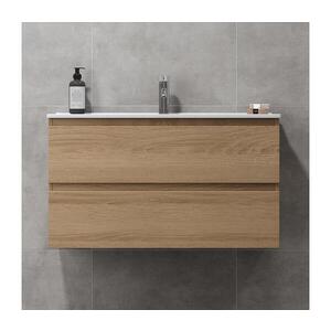 BATH DELUXE Koupelnová skříňka s umyvadlem KENWOOD 91x50x45 cm dub BT0125+BT0128 obraz