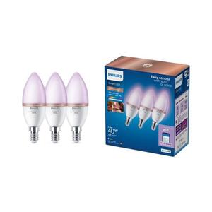 SADA 3x LED RGB Stmívatelná žárovka Philips SMART C37 E14/4, 9W/230V 2200-6500K 8720169210318 obraz