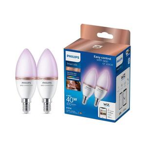 SADA 2x LED RGB Stmívatelná žárovka Philips SMART C37 E14/4, 9W/230V 2200-6500K 8719514372726 obraz