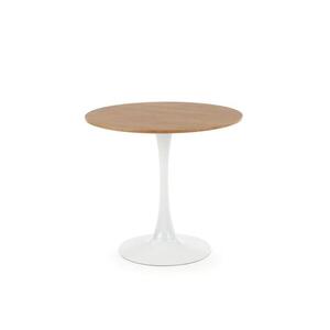 Halmar Jídelní stůl LUGI pr. 80 cm hnědá/bílá V-CH-STING-ST obraz