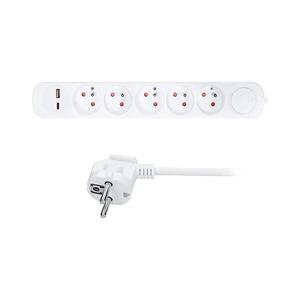 PP152PD20 - Prodlužovací kabel s vypínačem 5Z s USB A+C nabíjením 3 m PP152PD20 obraz
