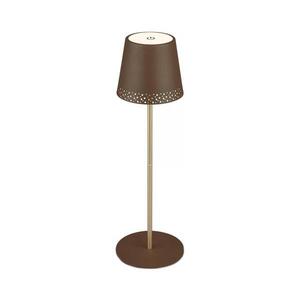 Brilo - LED St nab dotyk stolní lampa KIKI LED/2, 6W/5V IP44 2600 mAh hnědá 7438-017 obraz