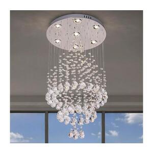 LED Křišťálové stropní svítidlo NAURU LED/24W/230V pr. 40 cm lesklý chrom + DO N3010 obraz