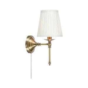Markslöjd 108968 - Nástěnná lampa MANOR 1xE14/40W/230V bílá/mosaz 108968 obraz