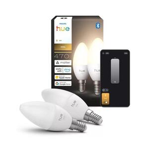 SADA 2x LED Stmívatelná žárovka Philips Hue WHITE B39 E14/3, 9W/230V 2700K 8721103099662 obraz