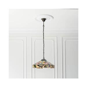 Endon 64385 - Lustr na řetězu Tiffany WILLOW 1xE27/60W/230V pr. 35 cm 64385 obraz