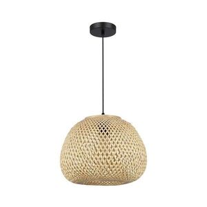 Lustr na lanku PETRA 1xE27/15W/230V pr. 35 cm bambus ML2585 obraz