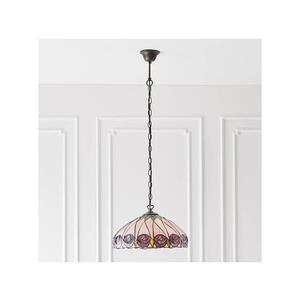 Endon 64176 - Lustr na řetězu Tiffany HUTCHINSON 1xE27/60W/230V pr. 40 cm 64176 obraz