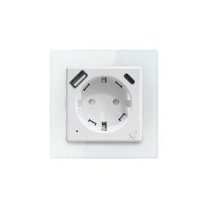NEO 07552L - Chytrá zásuvka F 16A/230V + 1xUSB-A+1xUSB C PD 20W 07552L obraz