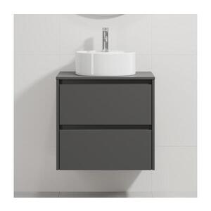 BATH DELUXE Koupelnová skříňka s umyvadlem TRONDHEIM/VIKEDAL 60x57x46 cm antracit/bílá BT0160+BT0147 obraz