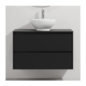 BATH DELUXE Koupelnová skříňka s umyvadlem TRONDHEIM/DRAMMEN 90x57x46 cm černá/bílá BT0167+BT0151 obraz