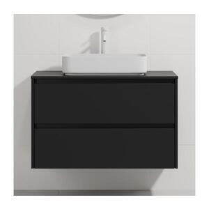 BATH DELUXE Koupelnová skříňka s umyvadlem TRONDHEIM/LJORDAL 90x57x46 cm černá/bílá BT0169+BT0151 obraz