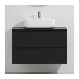 BATH DELUXE Koupelnová skříňka s umyvadlem TRONDHEIM/KRISTIANSAND 90x57x46 cm černá/bílá BT0168+BT0151 obraz