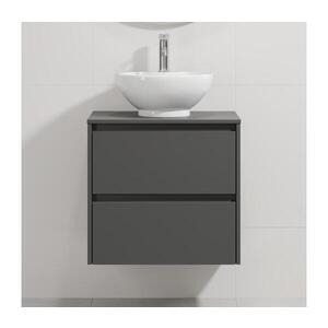 BATH DELUXE Koupelnová skříňka s umyvadlem TRONDHEIM/DRAMMEN 60x57x46 cm antracit/bílá BT0167+BT0147 obraz