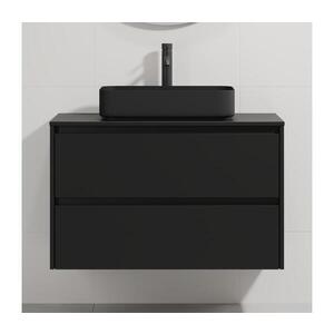 BATH DELUXE Koupelnová skříňka s umyvadlem TRONDHEIM/LJORDAL 90x57x46 cm černá BT0170+BT0151 obraz