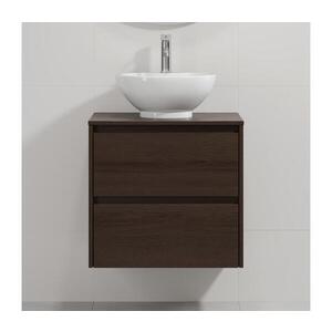 BATH DELUXE Koupelnová skříňka s umyvadlem TRONDHEIM/DRAMMEN 60x57x46 cm ořech/bílá BT0167+BT0148 obraz