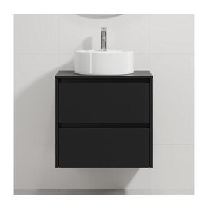 BATH DELUXE Koupelnová skříňka s umyvadlem TRONDHEIM/VIKEDAL 60x57x46 cm černá/bílá BT0160+BT0146 obraz