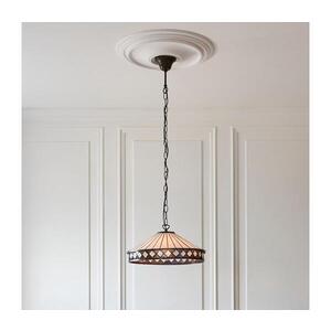 Endon 112196 - Lustr na řetězu Tiffany FARGO 1xE27/60W/230V pr. 41, 5 cm 112196 obraz